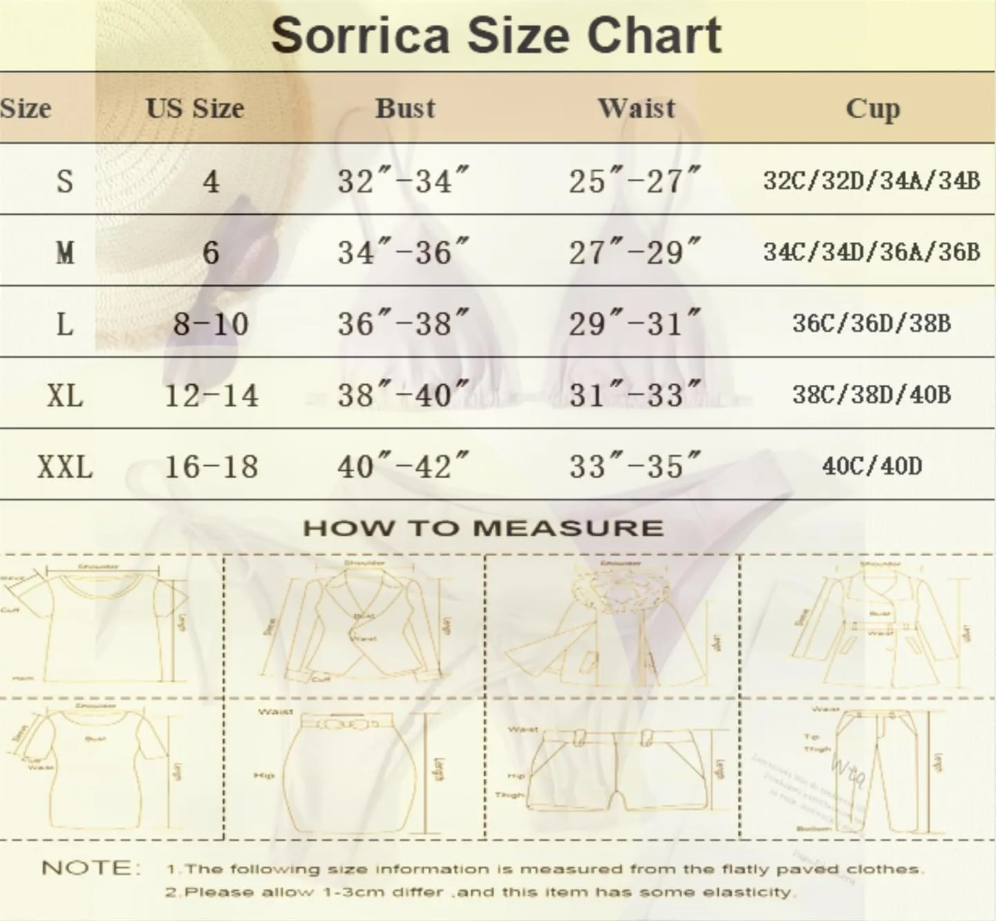 Sorrica Women's 3 Piece String Bikini Set Triangle Thong Swimsuits Beach Bathing Suit Set