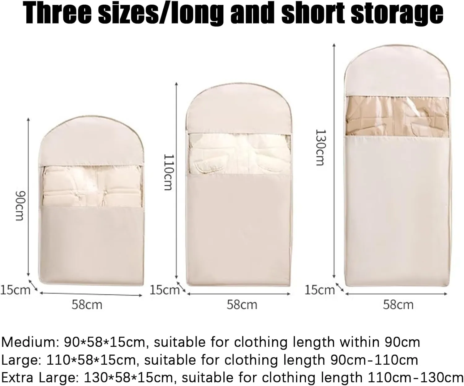 Space Saving Hanging Garment Bag with Self Compression Zipper, 51" Space Saving Garment Bag for Clothing (Pink,XL)