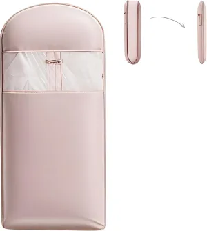 Space Saving Hanging Garment Bag with Self Compression Zipper, 51" Space Saving Garment Bag for Clothing (Pink,XL)