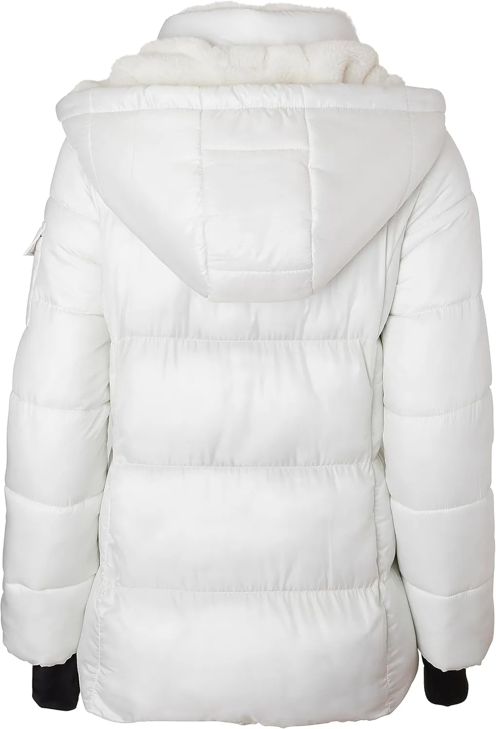 Sportoli Womens Winter Coat Hooded Plush Lined Quilted Warm Zip Up Puffer Jacket