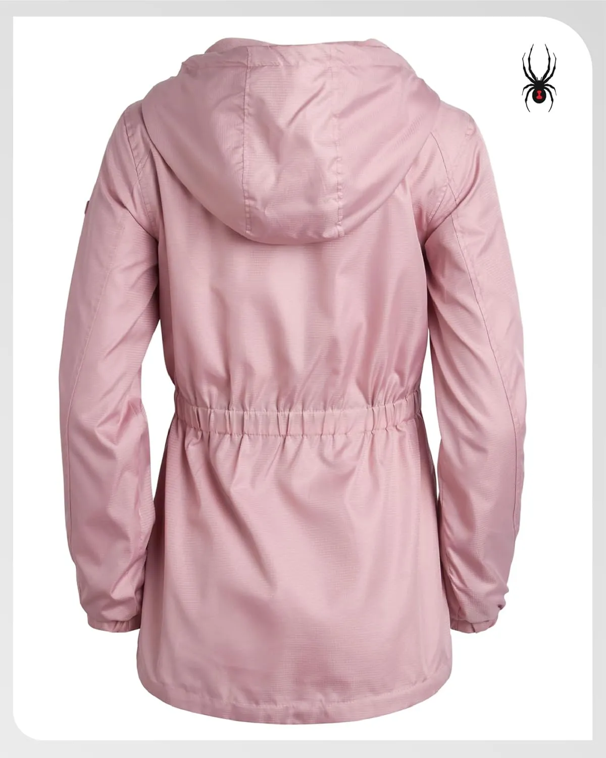Spyder Women's Windbreaker Jacket - Lightweight Polar Fleece Lined Zip Up Rain Outerwear Coat with Hood (Sizes: S-XL)