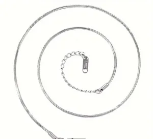 Stainless Steel Snake Chain 40  5cm Extender