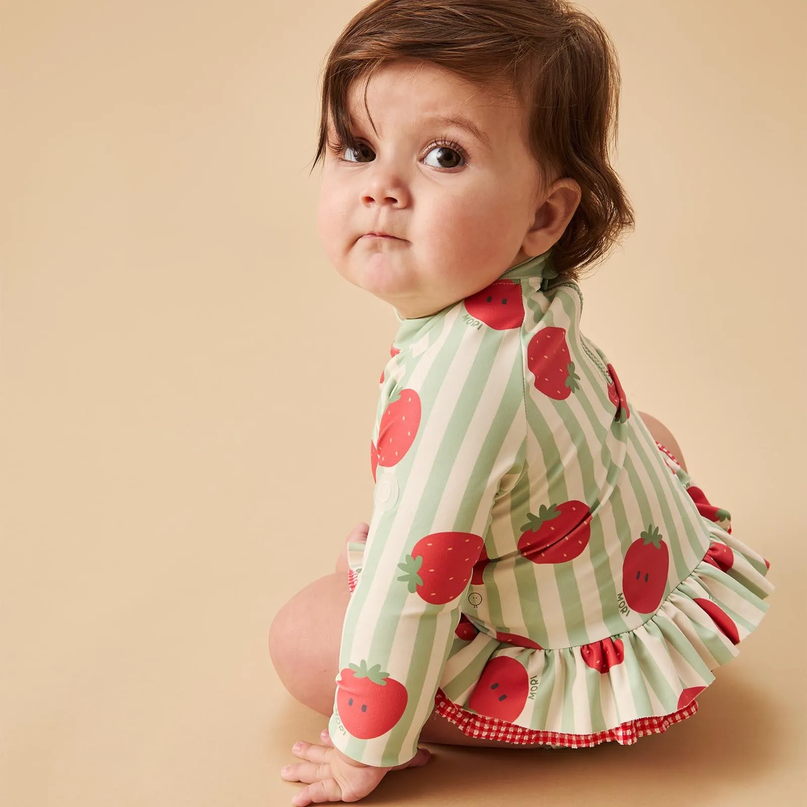 Strawberry Frilled Sunsafe Swimsuit