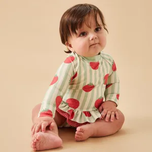 Strawberry Frilled Sunsafe Swimsuit
