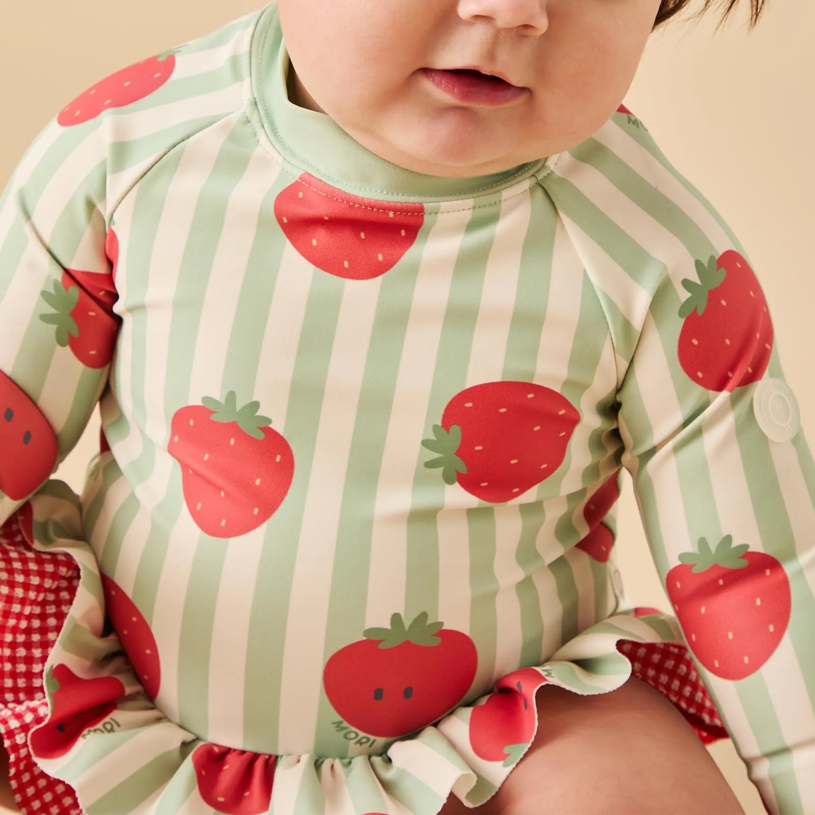 Strawberry Frilled Sunsafe Swimsuit