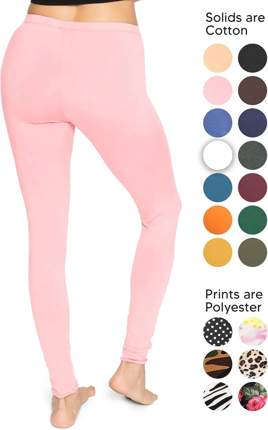 STRETCH IS COMFORT Women's and Plus Size Oh So Soft Full and Knee Length Leggings | Basic Essentials | Small to 7X