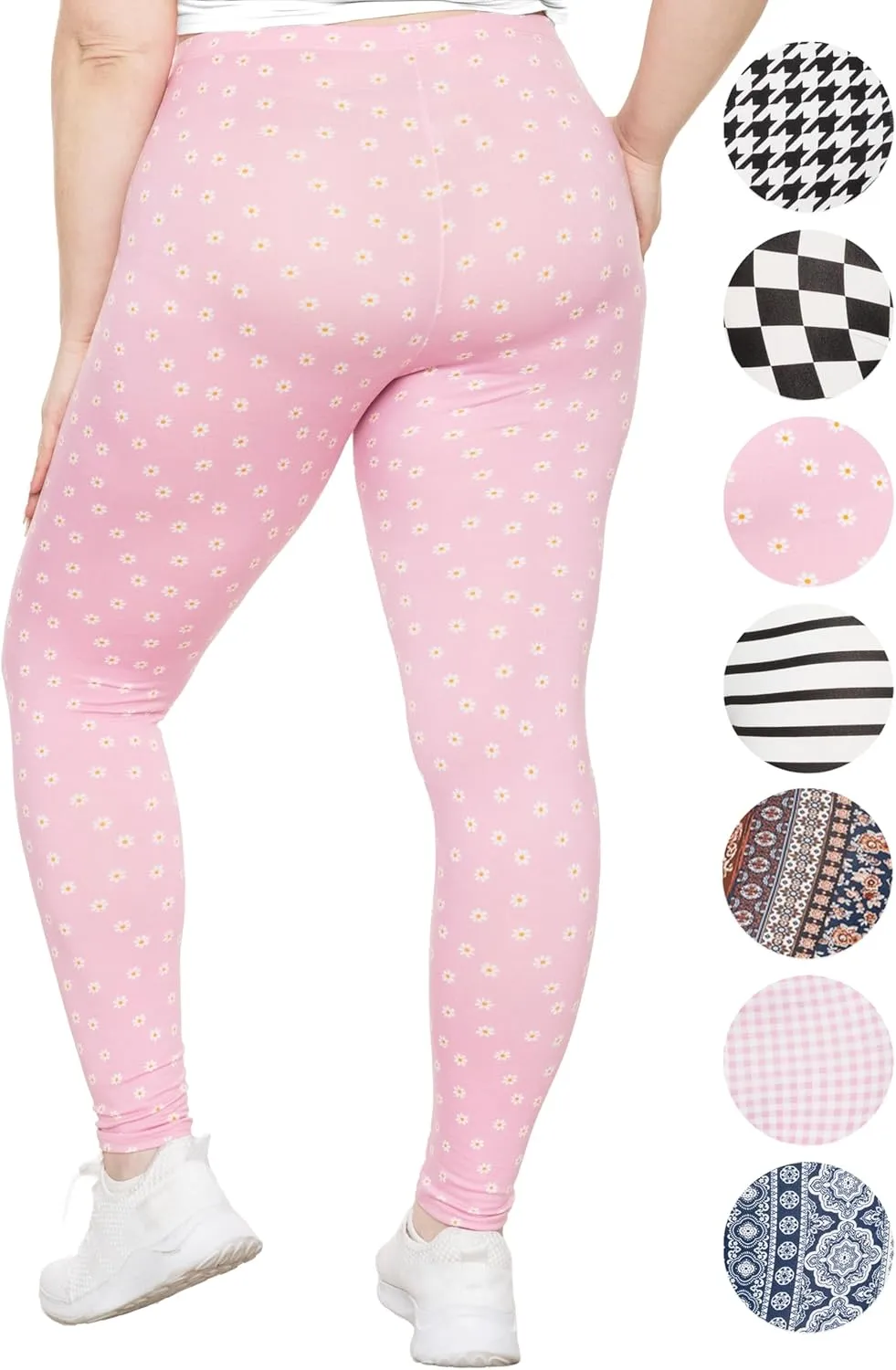 STRETCH IS COMFORT Women's and Plus Size Oh So Soft Knee & Full Length Leggings | Lots of Prints | Adult Sizes S-7X