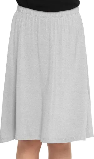 STRETCH IS COMFORT Youth Girls Flowy A-Line Skirt Knee Length and Ankle Length | Kids | Sizes 4-16