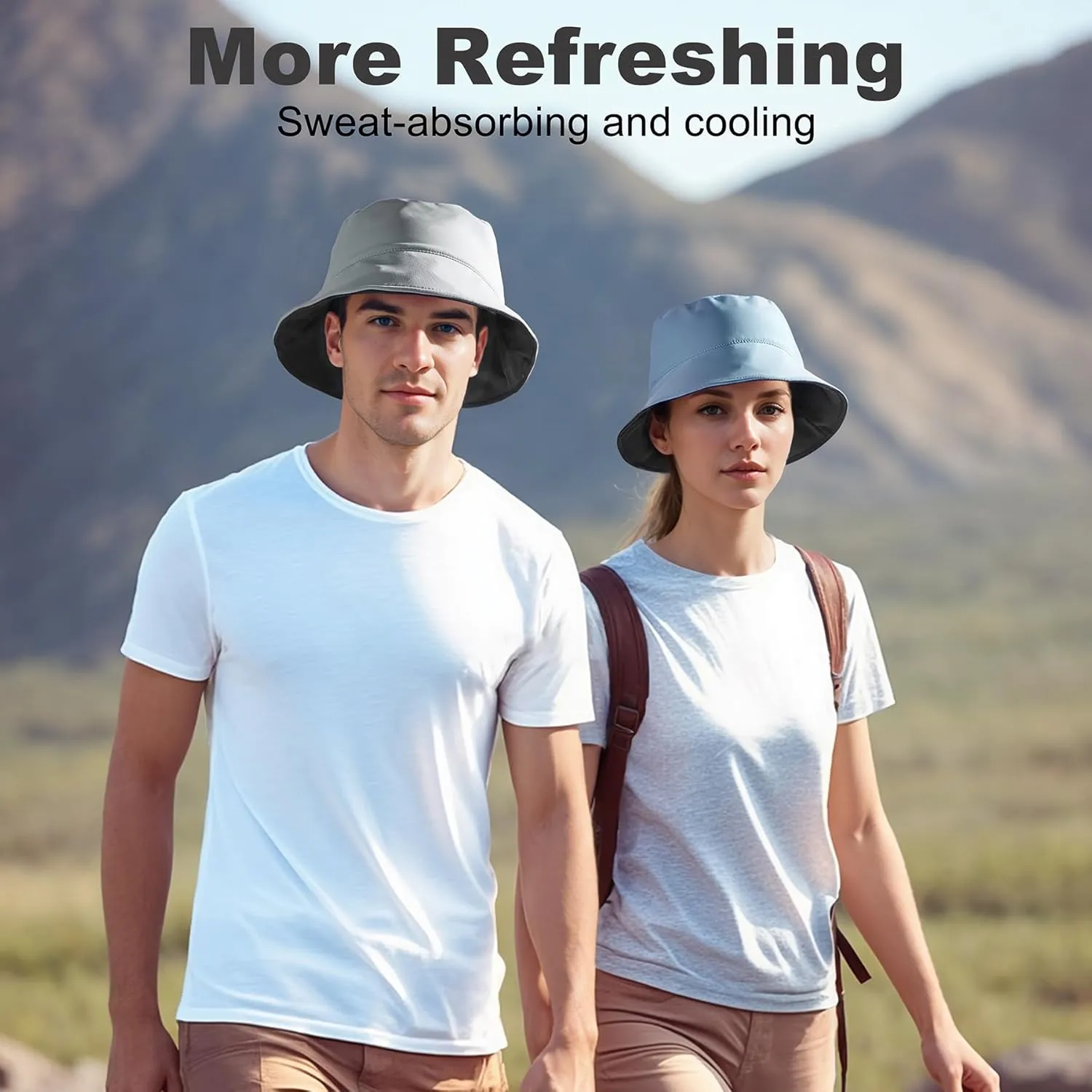 Sukeen Bucket Hat for Women Men Summer Beach Sun Hat Reversible Packable Adjustable UPF50  Cooling Hat for Hiking Fishing