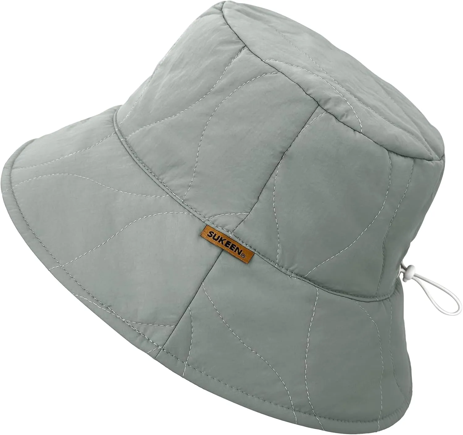 Sukeen Winter Bucket Hat Women Men Lightweight Cotton Filled Warm Hat Waterproof Adjustable Fisherman Hat for Hiking, Travel