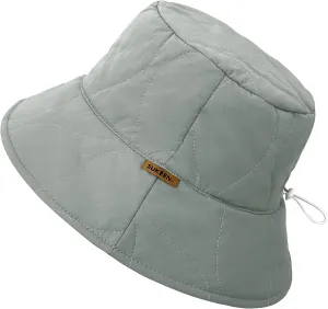Sukeen Winter Bucket Hat Women Men Lightweight Cotton Filled Warm Hat Waterproof Adjustable Fisherman Hat for Hiking, Travel