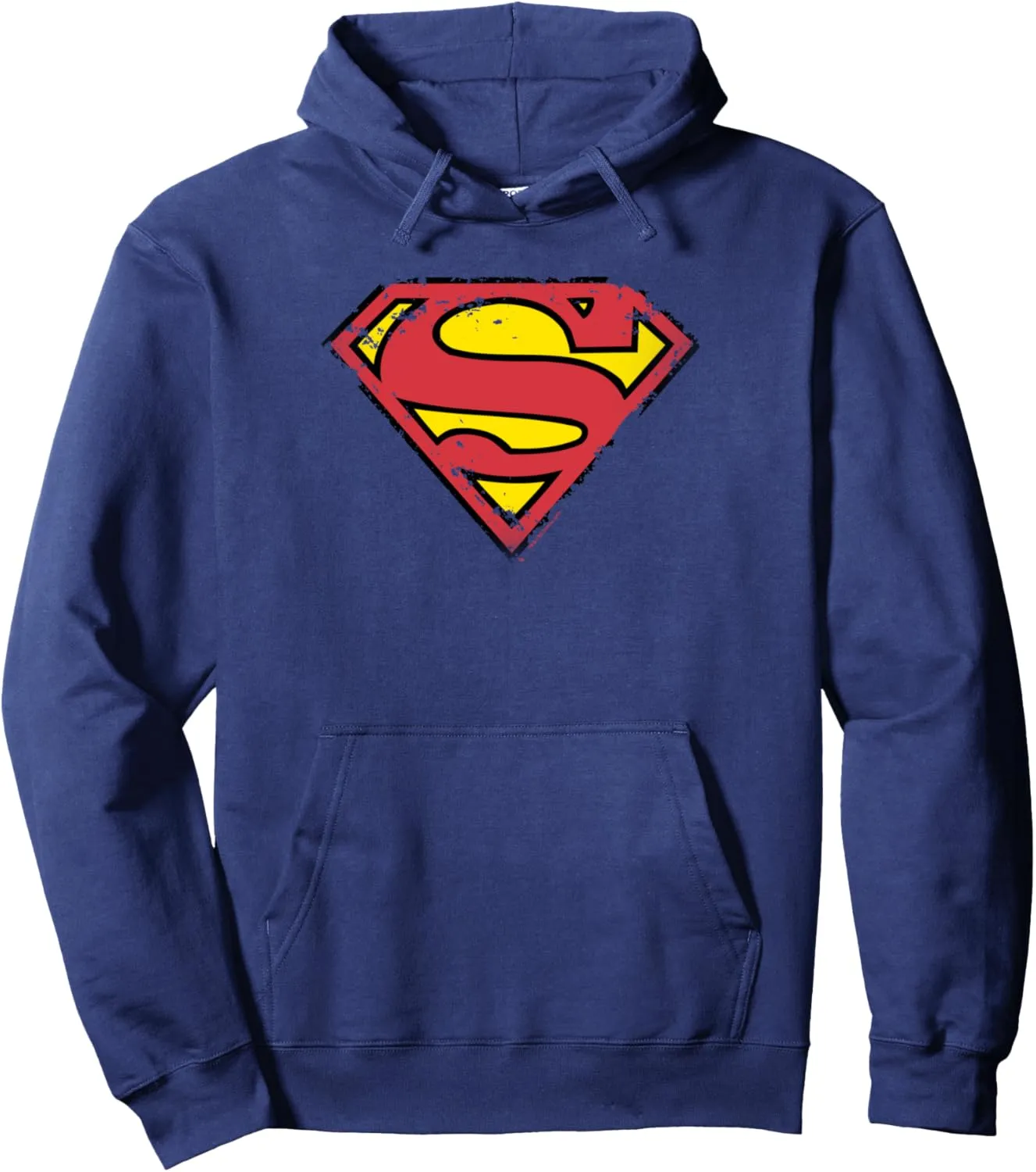 Superman Distressed Shield Pullover Hoodie
