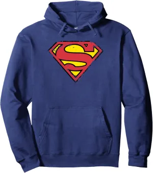 Superman Distressed Shield Pullover Hoodie