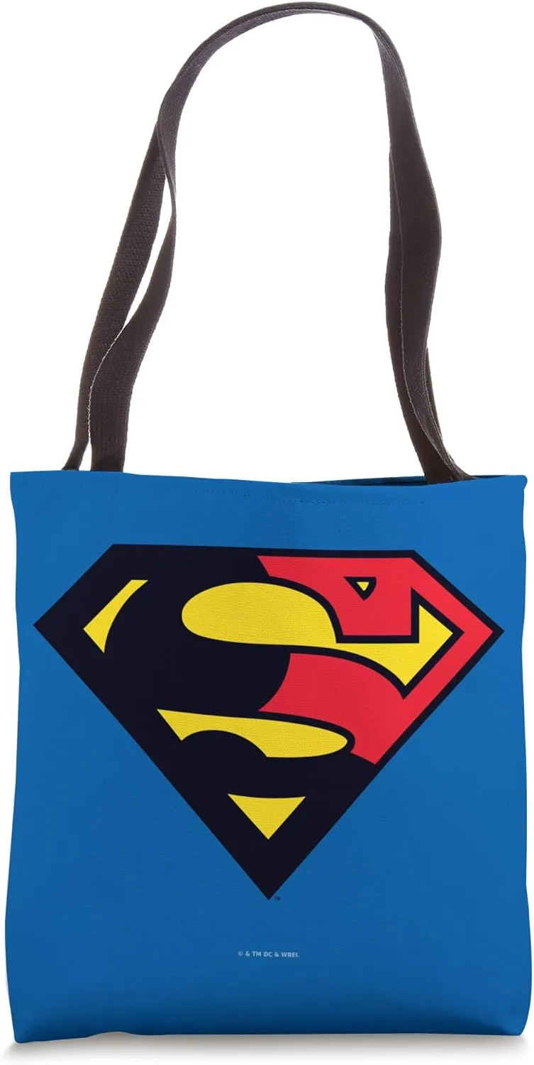 Superman Shield 1993 Black Red Tote Bag