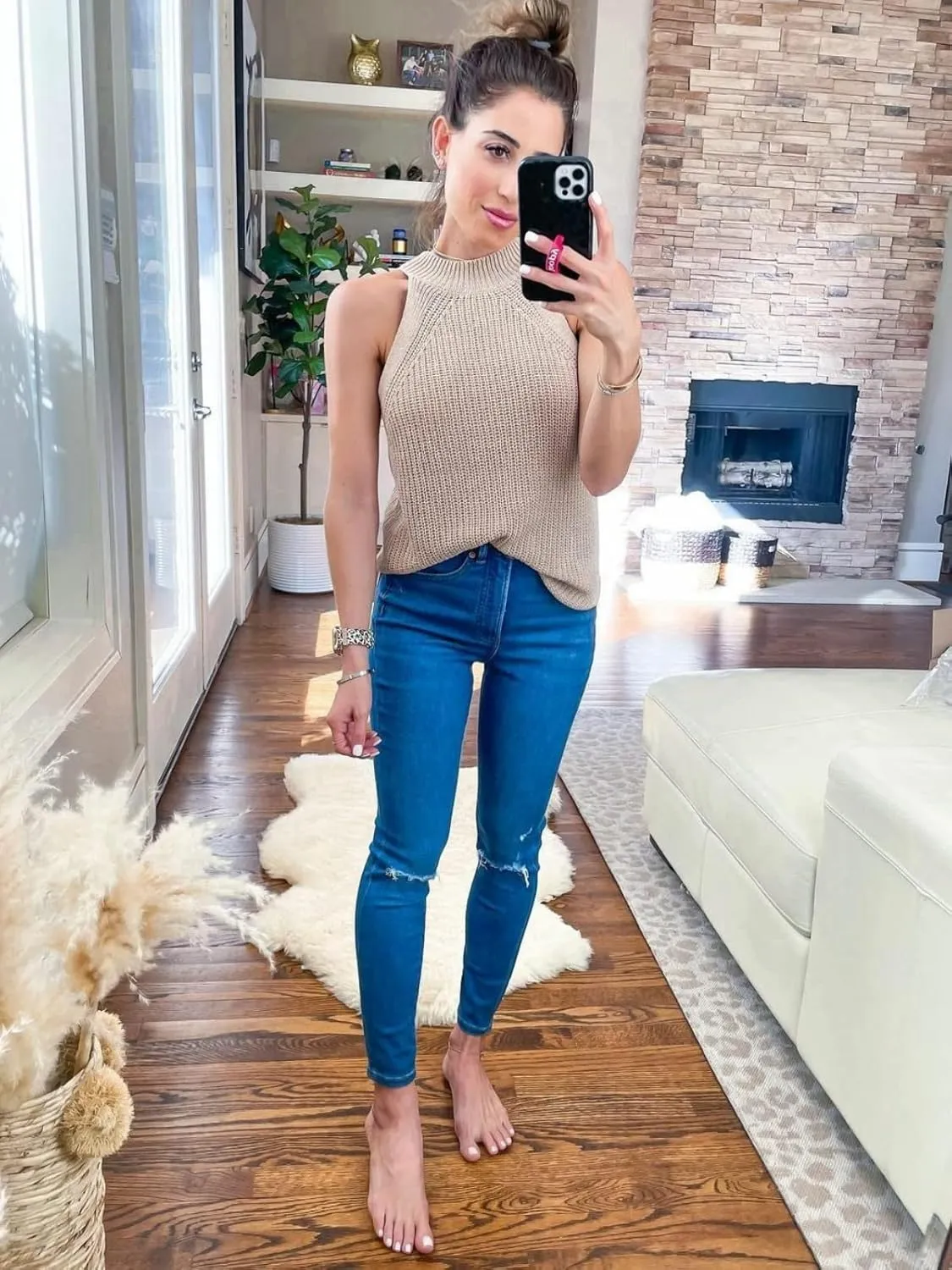 SySea Womens Summer Loose Knit Shirts Sleeveless Halter Neck Sweater Tank Tops