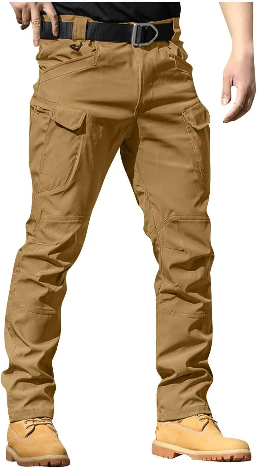 Tactical Cargo Pants for Men Ripstop Stretchy Work Pants Construction Flex Camo Waterproof Hiking Pants with Pockets
