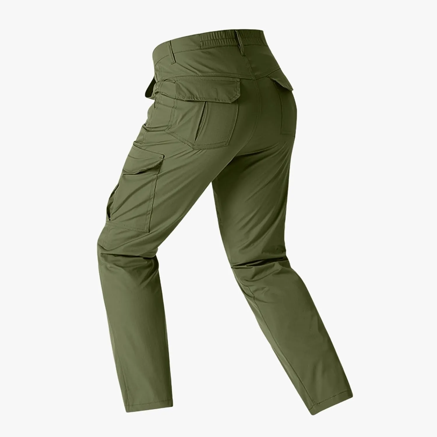 Tactical Pants for Men Ripstop Stretch Hiking Work Cargo Pant Breathable Elastic Waist Military Trousers Multi Pocket