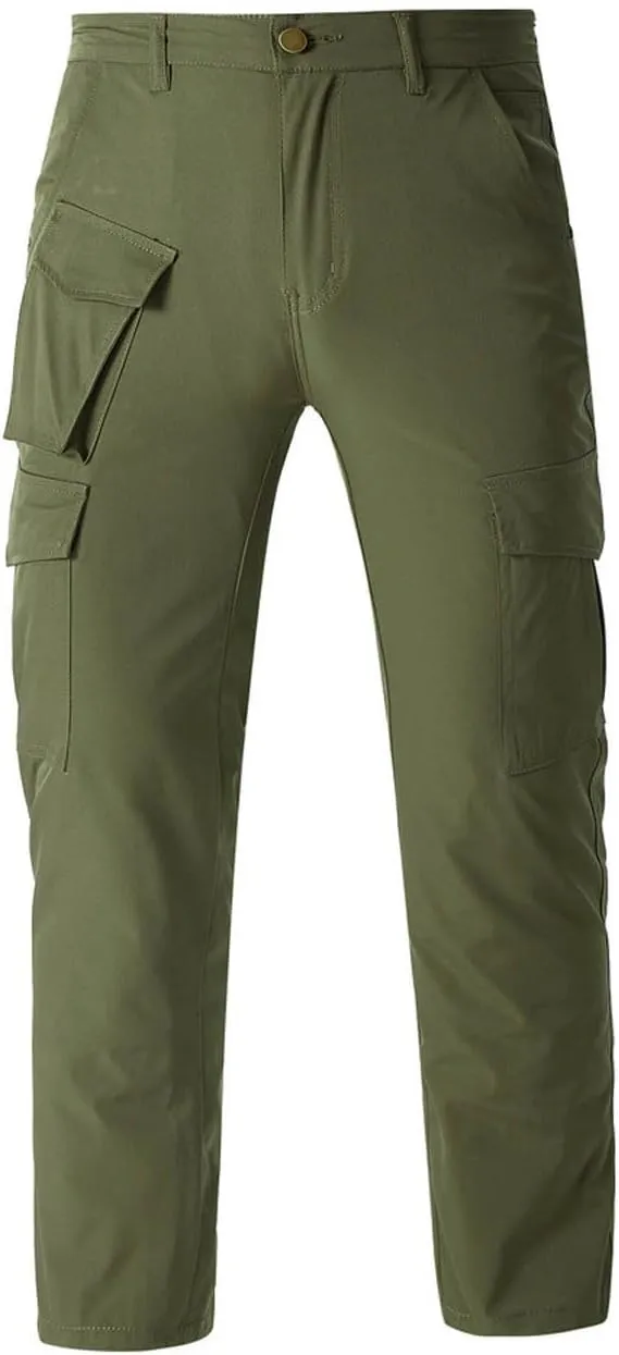 Tactical Pants for Men Ripstop Stretch Hiking Work Cargo Pant Breathable Elastic Waist Military Trousers Multi Pocket