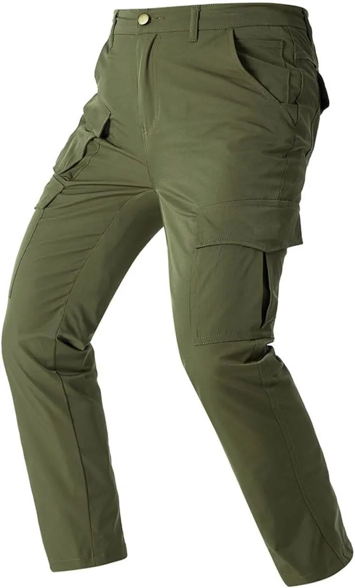 Tactical Pants for Men Ripstop Stretch Hiking Work Cargo Pant Breathable Elastic Waist Military Trousers Multi Pocket