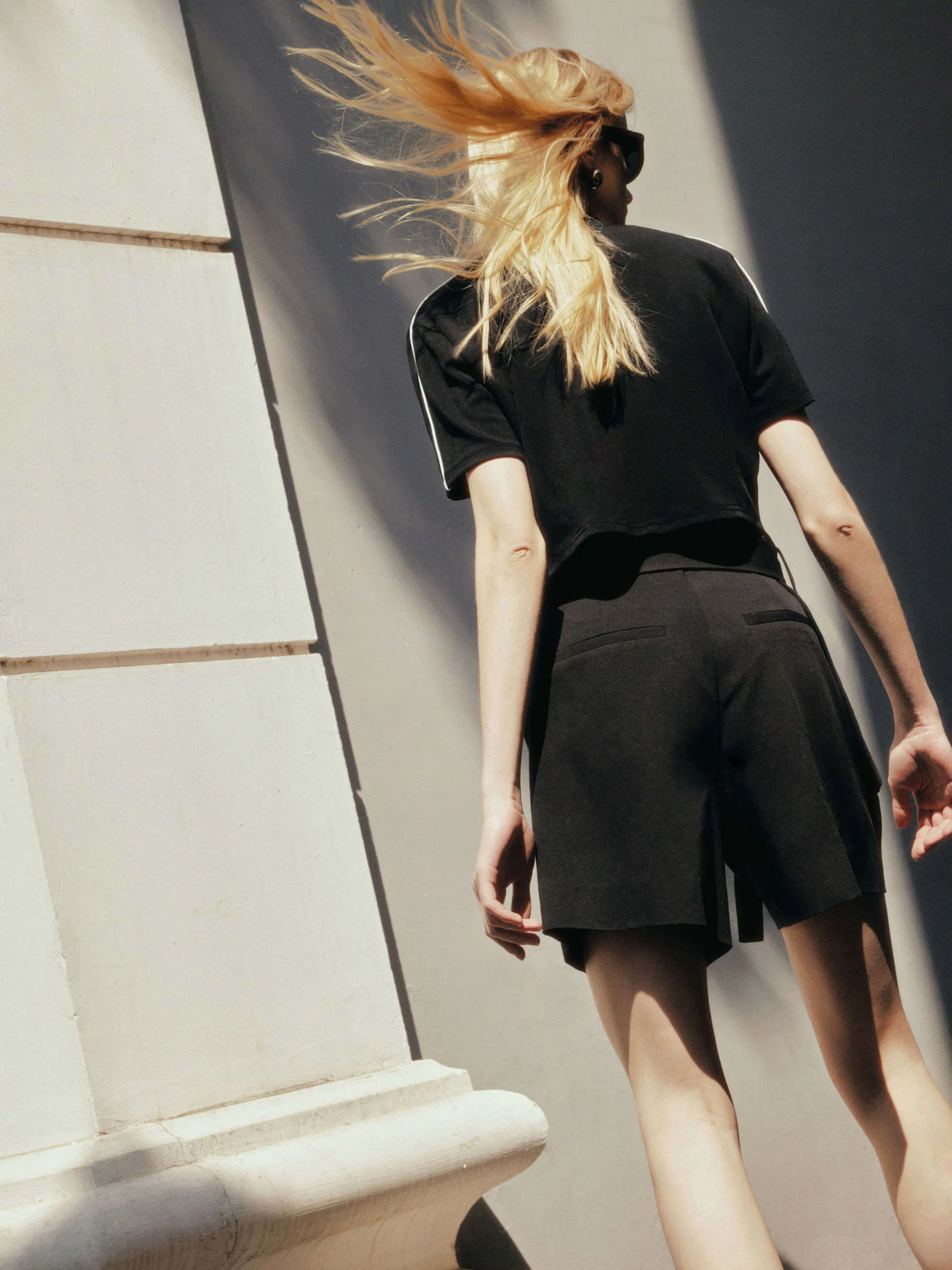 Tailored Pleated Shorts with Belt