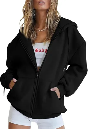Taurus Womens Full Zip Up Hoodies Oversized Sweatshirt Casual Jacket Fashion Fall Outfits Long Sleeve Hooded with Pockets