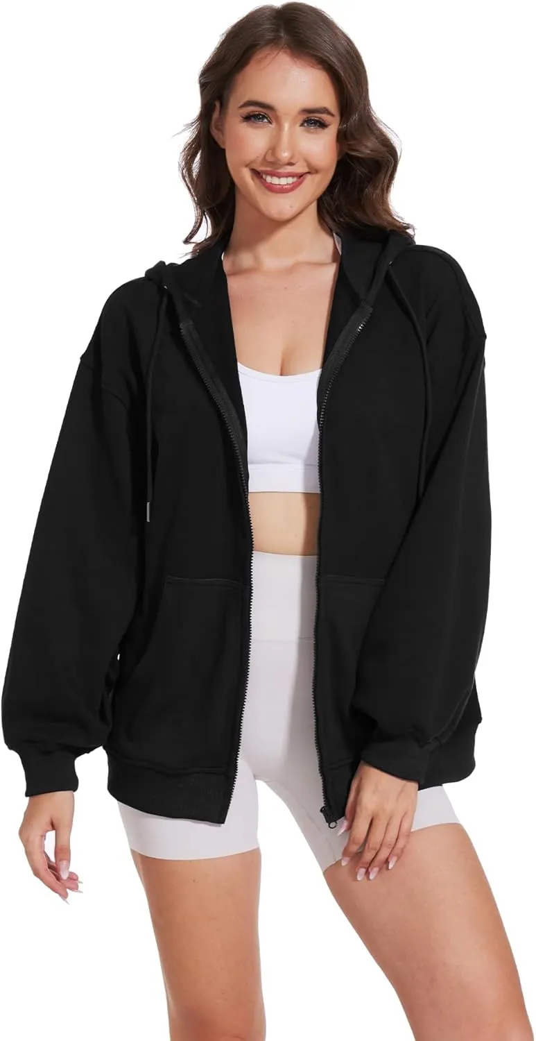 Taurus Womens Full Zip Up Hoodies Oversized Sweatshirt Casual Jacket Fashion Fall Outfits Long Sleeve Hooded with Pockets