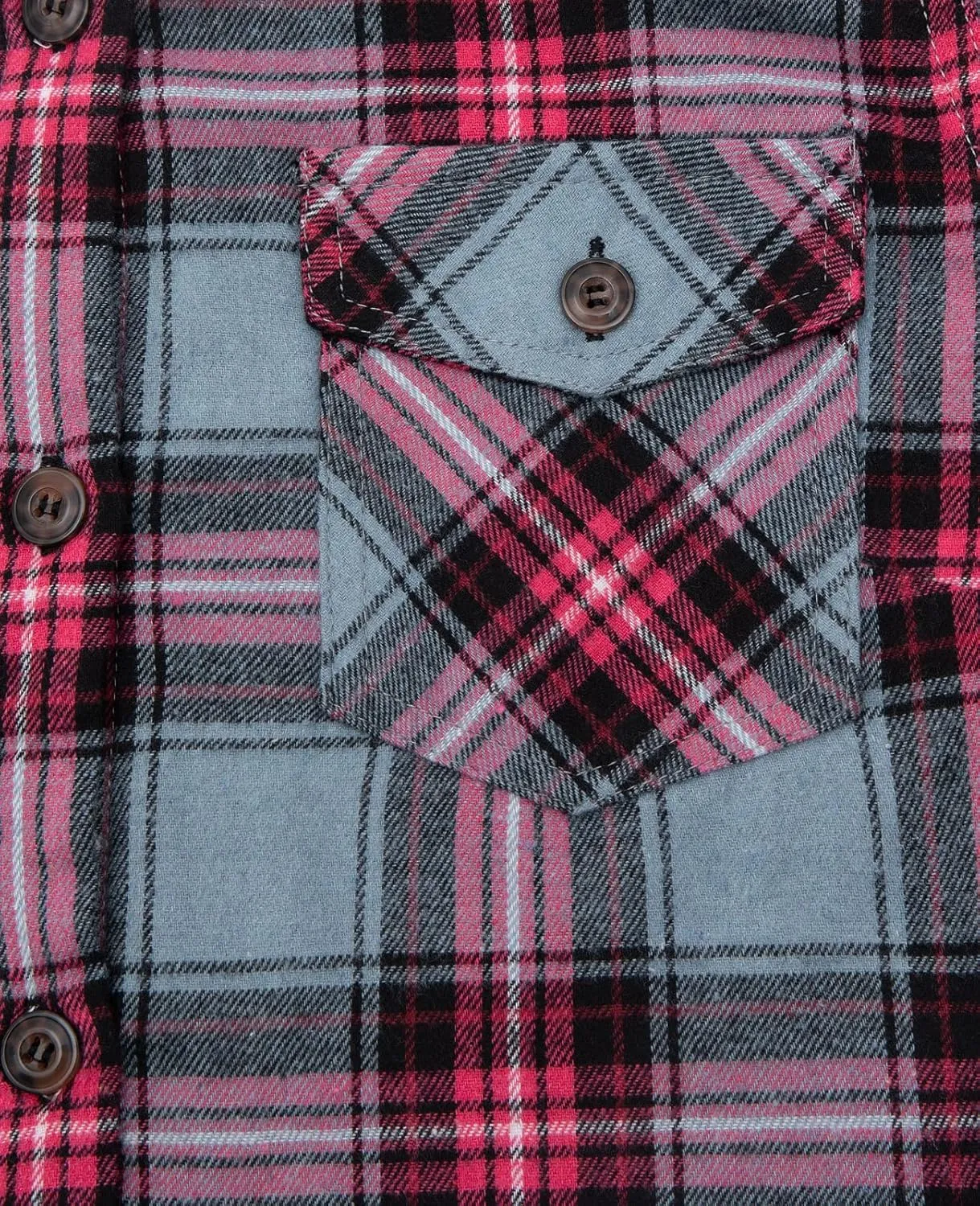 ThCreasa Womens Sherpa Lined Flannel Jacket with Hand Pockets, Plaid Button Down Fuzzy Shirt Jackets
