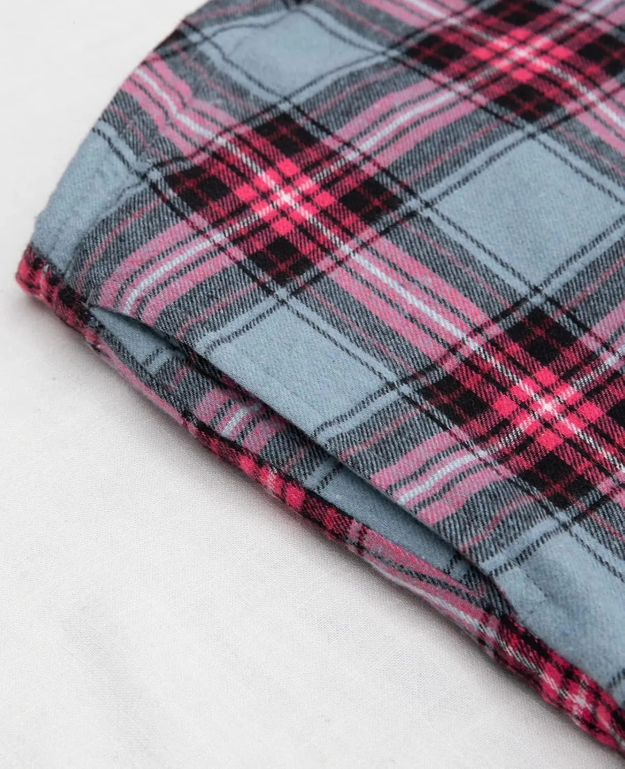 ThCreasa Womens Sherpa Lined Flannel Jacket with Hand Pockets, Plaid Button Down Fuzzy Shirt Jackets