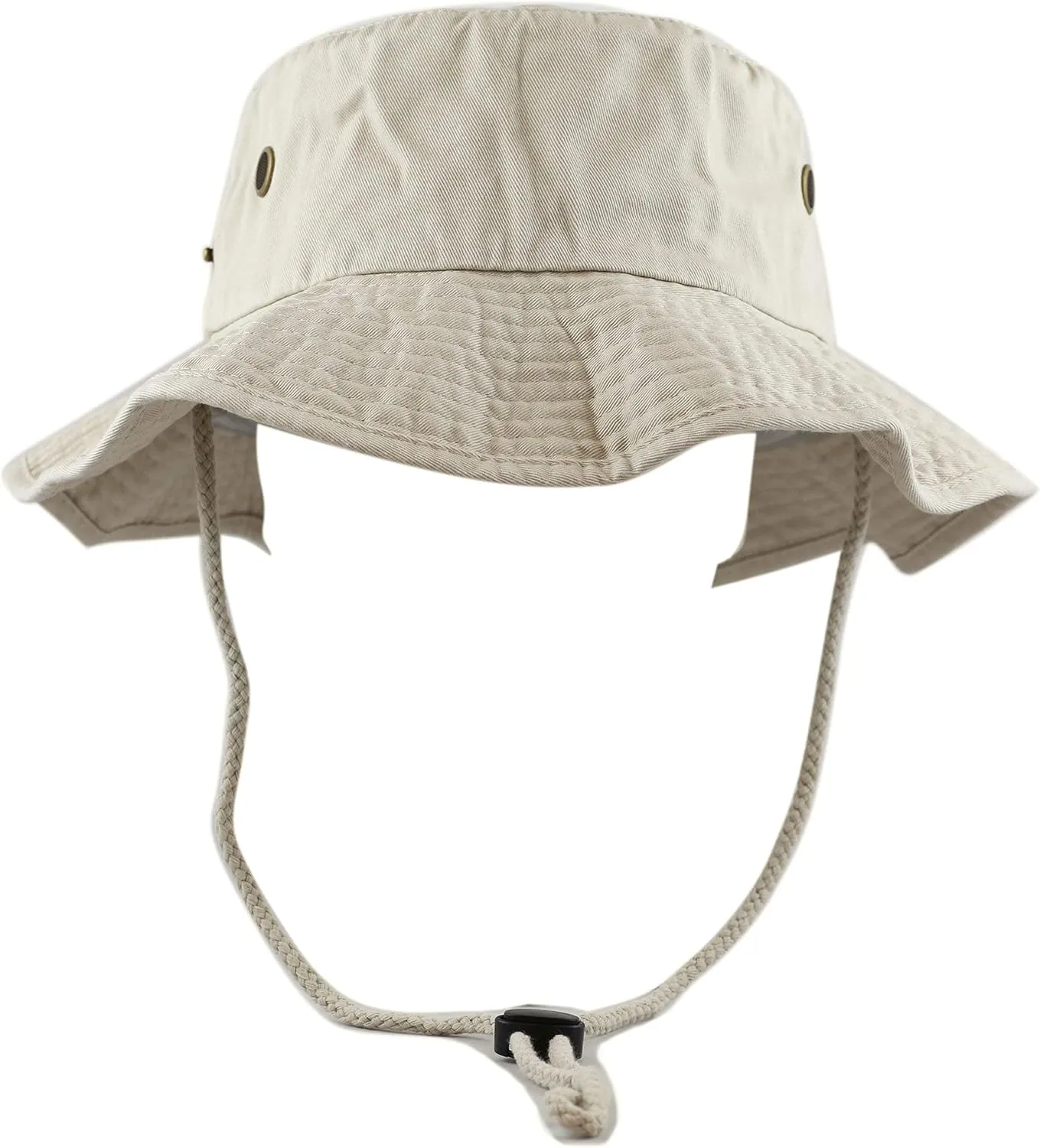 The Hat Depot Cotton Stone-Washed Safari Wide Brim Foldable Double-Sided Sun Boonie Bucket Hat