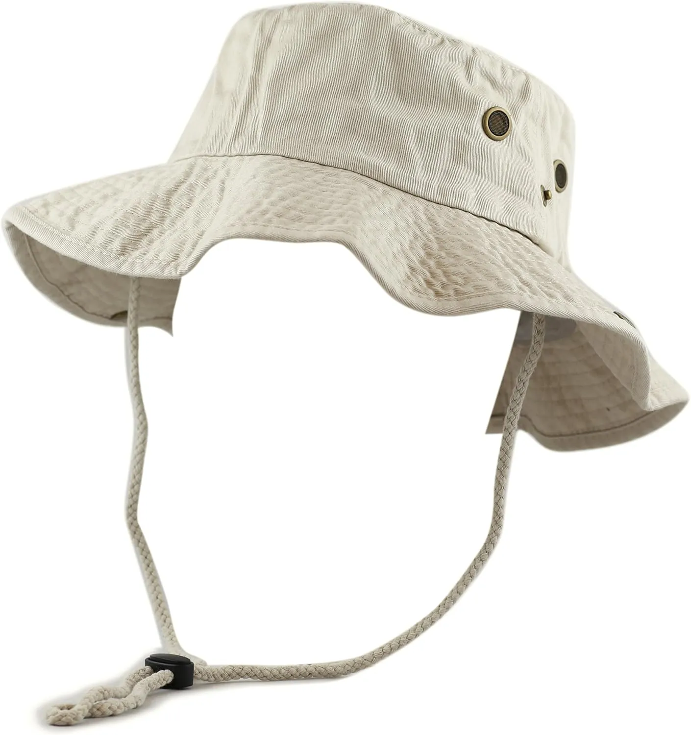 The Hat Depot Cotton Stone-Washed Safari Wide Brim Foldable Double-Sided Sun Boonie Bucket Hat