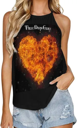 Three Music Day and Grace Women's Tank Top Sleeveless Round Neck Top Sports Gym Tank Top T-Shirt