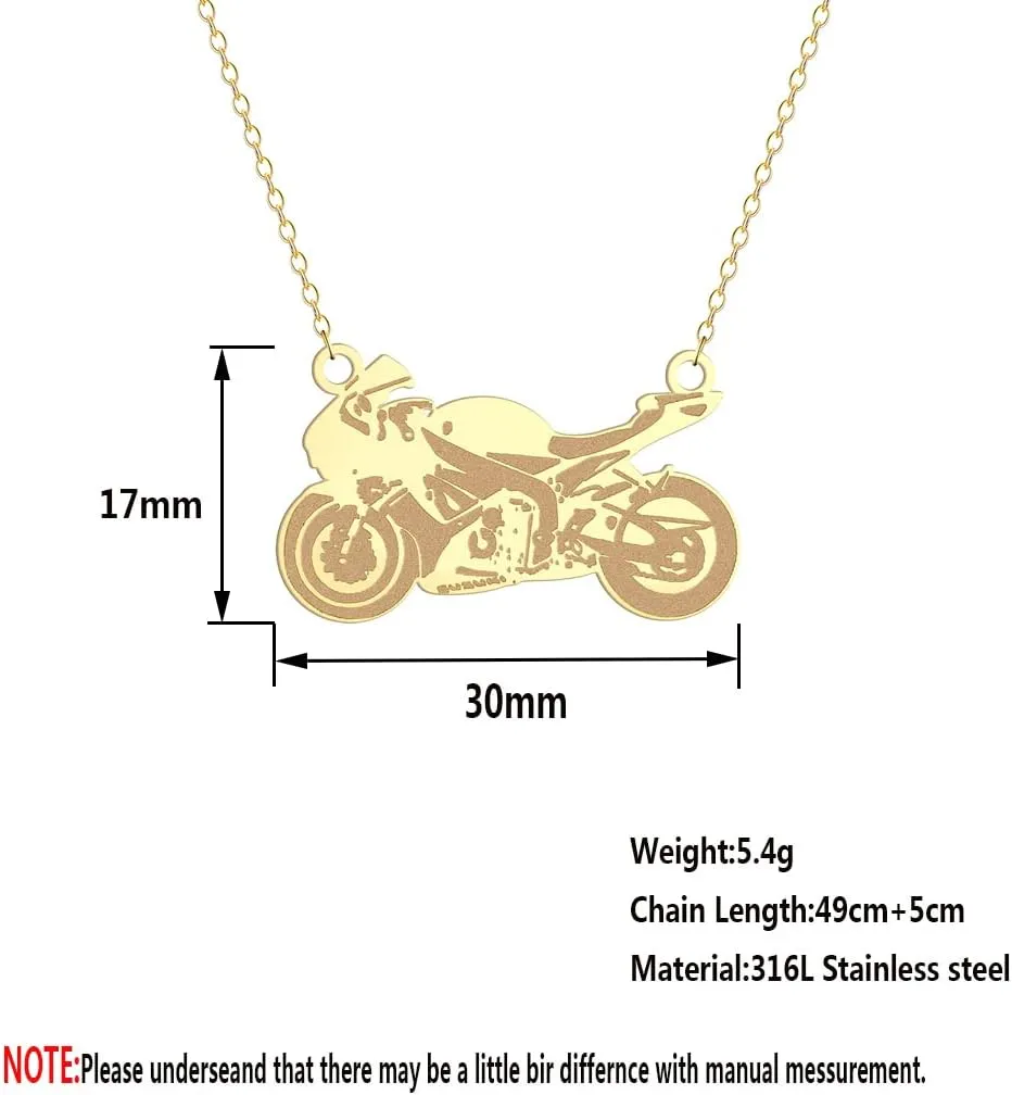 Tibetan Motorcycle Men Necklace Stainless Steel Punk Jewelry Steampunk Gothic Necklace Biker Father Gift