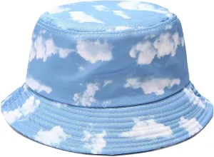 Tie Dye Bucket Hat Reversible Cotton Multicolored Fisherman Cap Packable Sun Hat