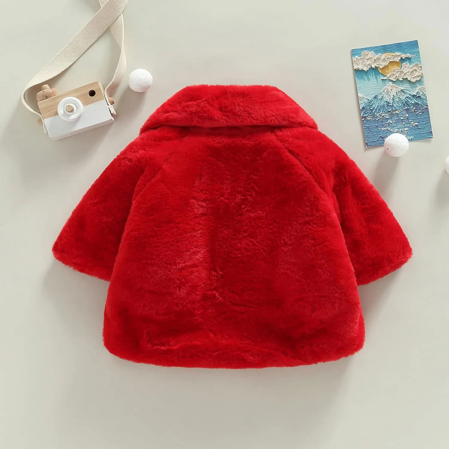 Toddler Baby Girls Faux Fur Coat Cloak Jacket Dress Cover Cape Poncho Fall Winter Wedding Birthday Warm Outerwear