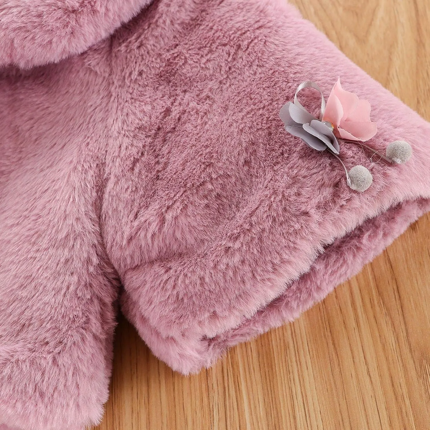 Toddler Baby Girls Faux Fur Coat Cloak Jacket Dress Cover Cape Poncho Fall Winter Wedding Birthday Warm Outerwear