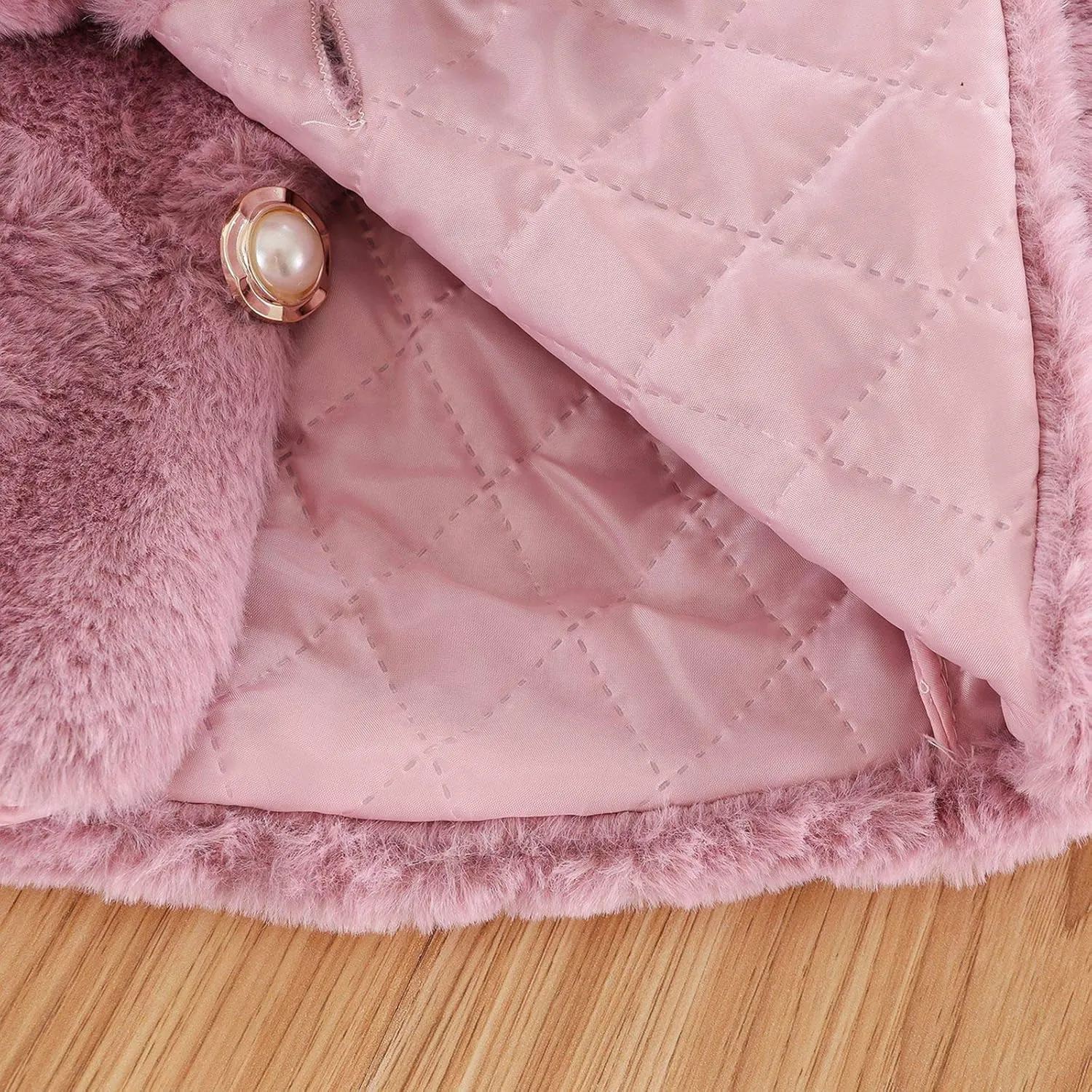 Toddler Baby Girls Faux Fur Coat Cloak Jacket Dress Cover Cape Poncho Fall Winter Wedding Birthday Warm Outerwear