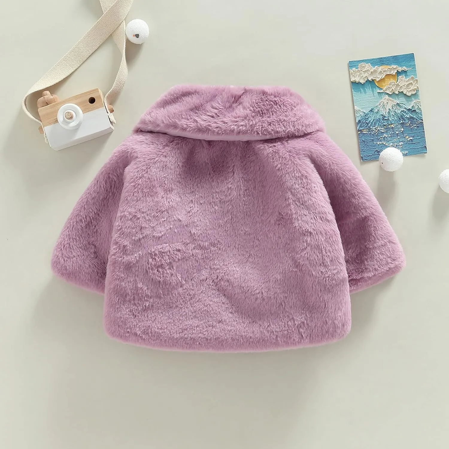 Toddler Baby Girls Faux Fur Coat Cloak Jacket Dress Cover Cape Poncho Fall Winter Wedding Birthday Warm Outerwear