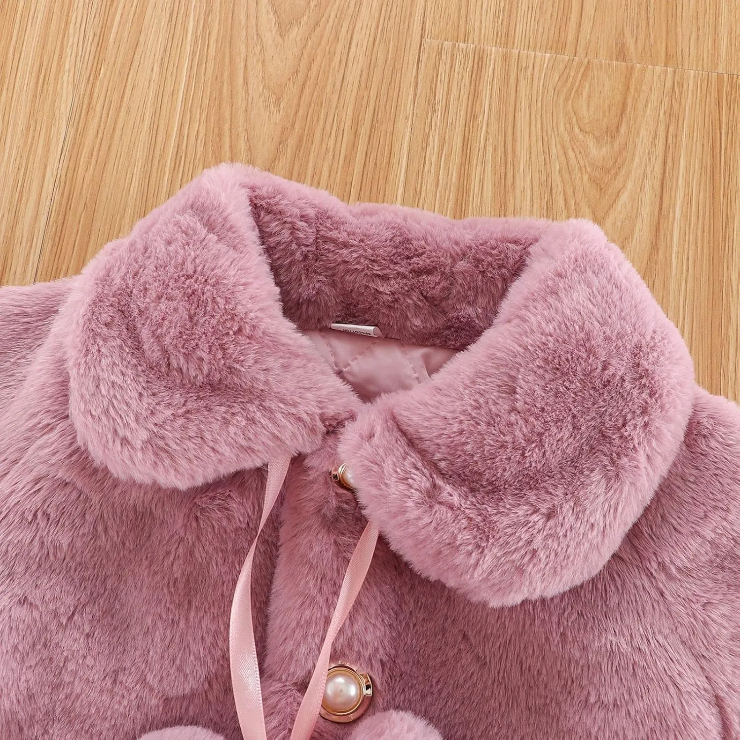 Toddler Baby Girls Faux Fur Coat Cloak Jacket Dress Cover Cape Poncho Fall Winter Wedding Birthday Warm Outerwear
