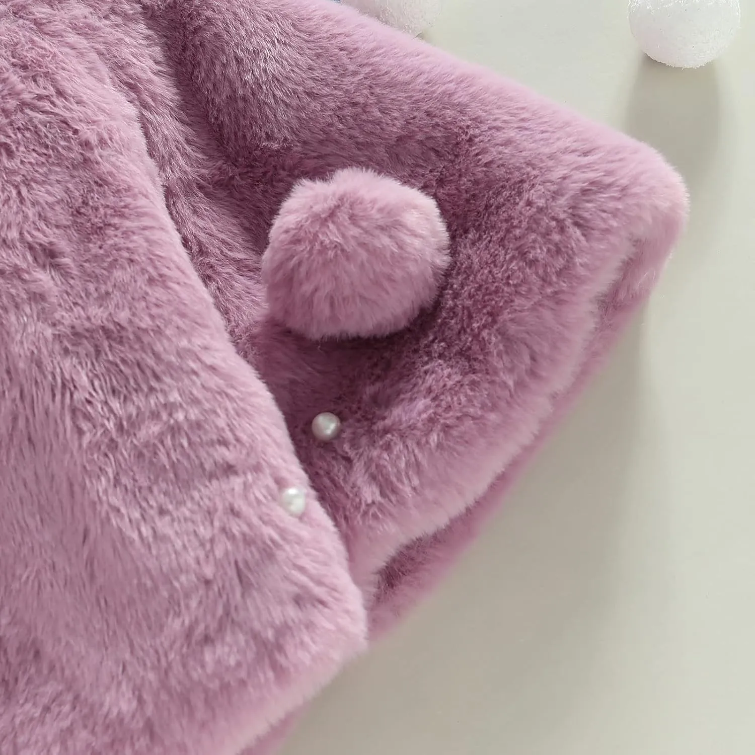 Toddler Baby Girls Faux Fur Coat Cloak Jacket Dress Cover Cape Poncho Fall Winter Wedding Birthday Warm Outerwear
