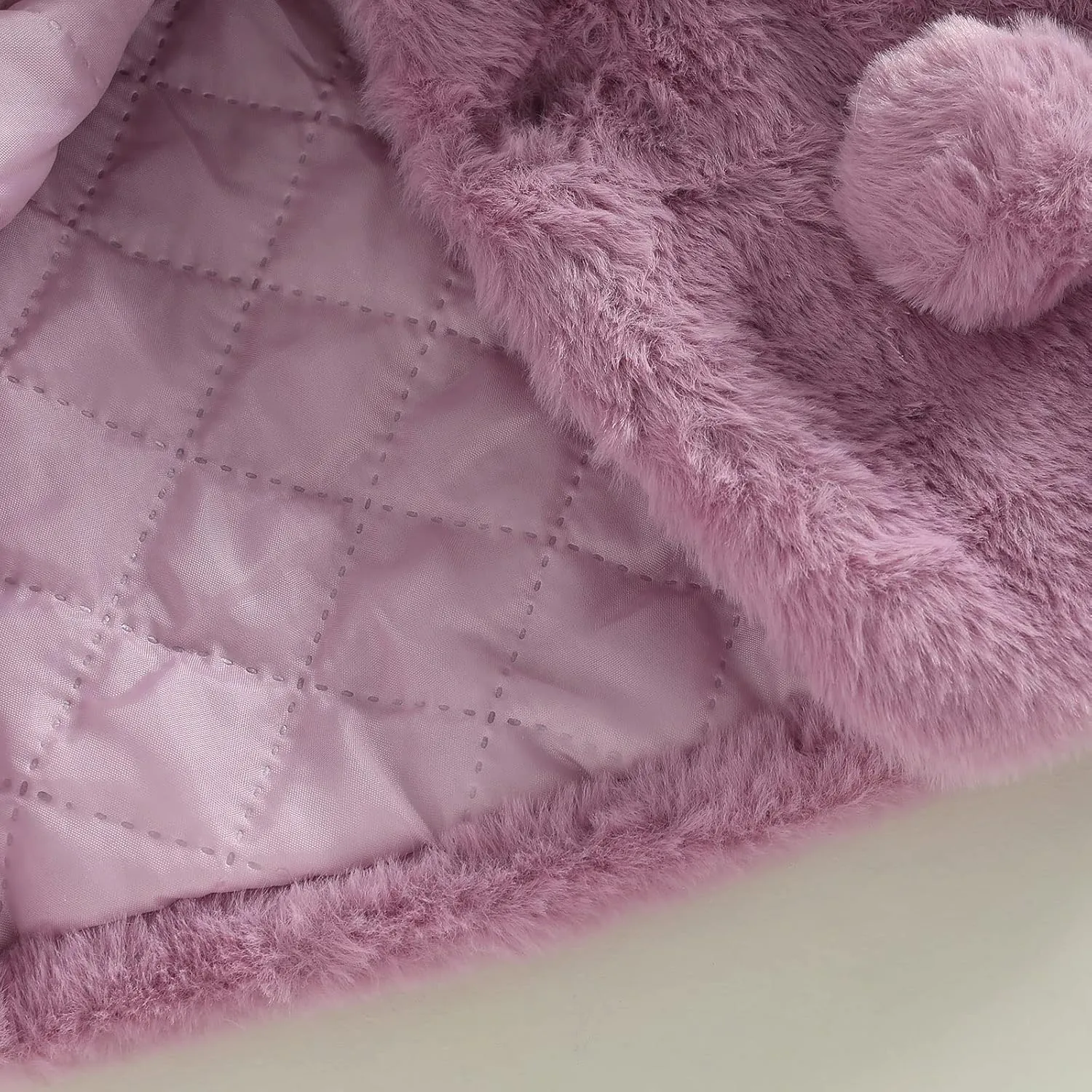 Toddler Baby Girls Faux Fur Coat Cloak Jacket Dress Cover Cape Poncho Fall Winter Wedding Birthday Warm Outerwear