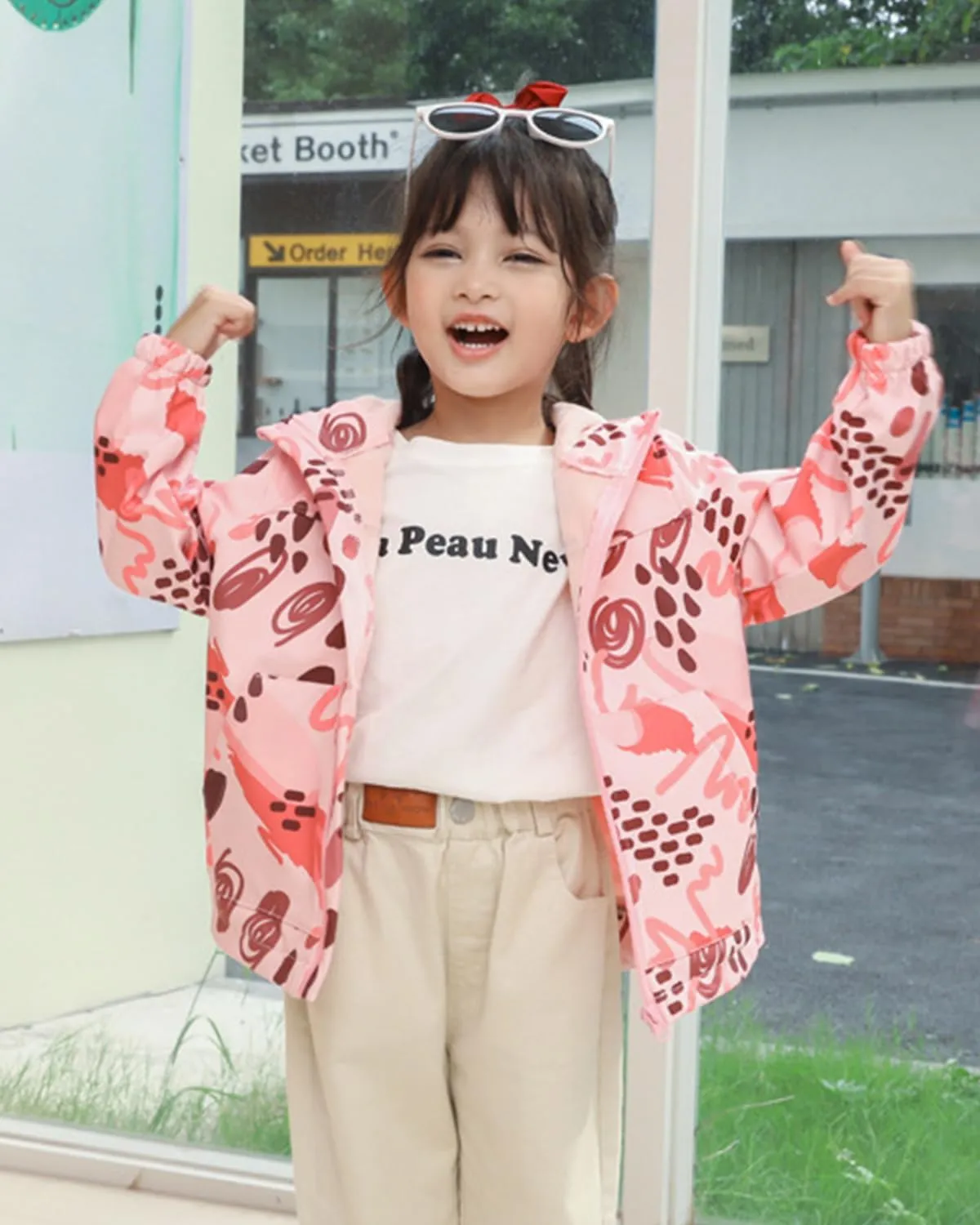 Toddler Boys Girls Fleece Lined Jacket Zip Up Hoodie, Camouflage Outerwear Windbreaker Spring Fall Jackets for Kids