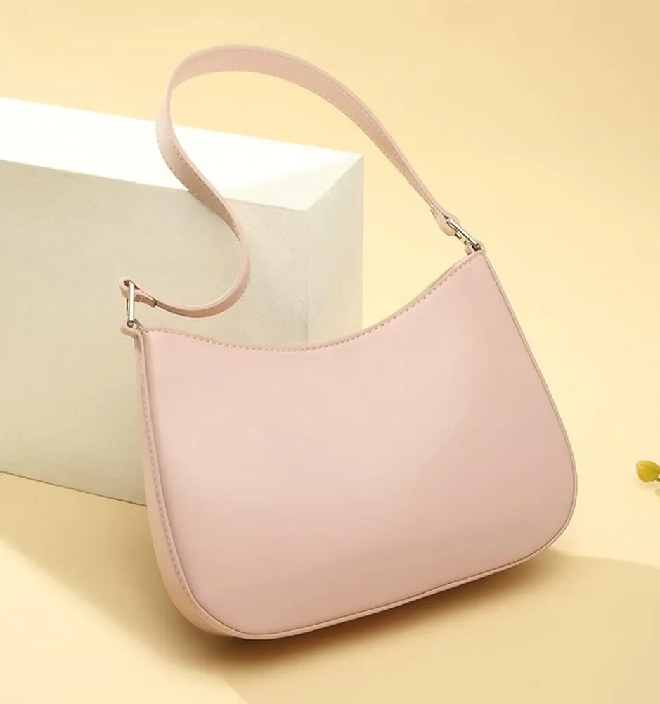 Trendy Purses for Women 2024 Versatile Solid Color Shoulder Bag Handbags Going Out Purse Simple Hobo Bag Underarm Bag