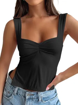 Trendy Queen Womens Going Out Crop Tops Backless Tank Tops Summer Y2k Teen Girls Basics Cute Clothes