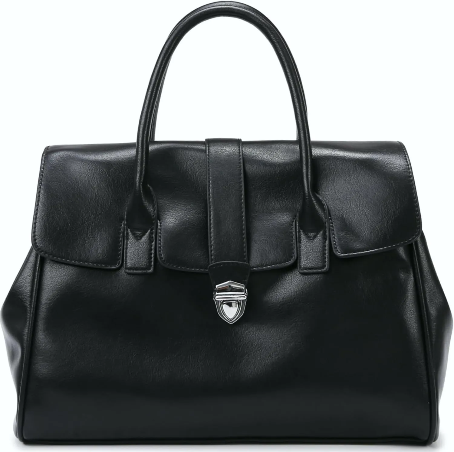 Trendy Women's Tanned Leather Tote Bag Large Retro Lock Handbag Versatile Hobo Purse for Commute Travel and Daily Use