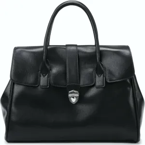 Trendy Women's Tanned Leather Tote Bag Large Retro Lock Handbag Versatile Hobo Purse for Commute Travel and Daily Use