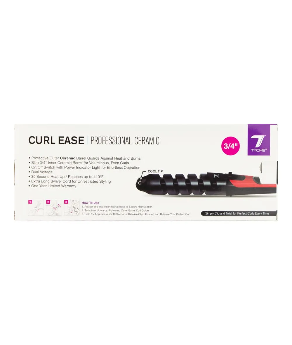 Tyche Ceramic Teflon Curl Ease Professional Ceramic [3/4"] #Tce-0.75