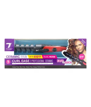Tyche Ceramic Teflon Curl Ease Professional Ceramic [3/4"] #Tce-0.75