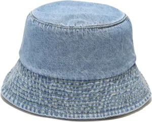 Umeepar Unisex Cotton Packable Denim Bucket Hat Beach Sun Hat for Men Women