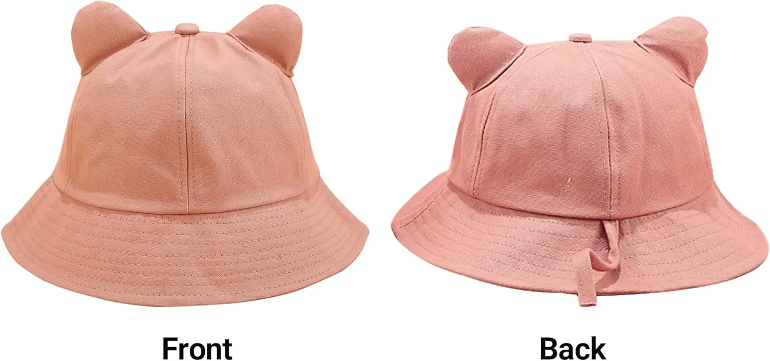 Umeepar Unisex Packable Bucket Hat Sun Hat for Womens Men (Cat Ear &Tail)