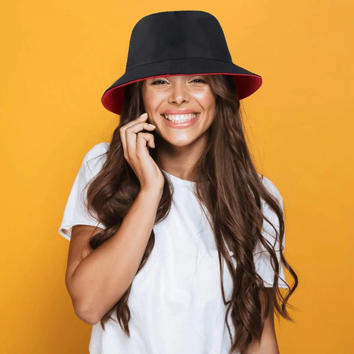 Unisex 100% Cotton Packable Bucket Hat Sun Hat Unisex Beach Cap for Men Women Kid